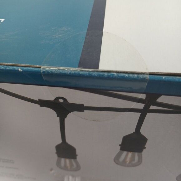 Patriot Lighting 24 Foot 12-Socket LED String Lights Patio / Deck Black Finish - Picture 3 of 5